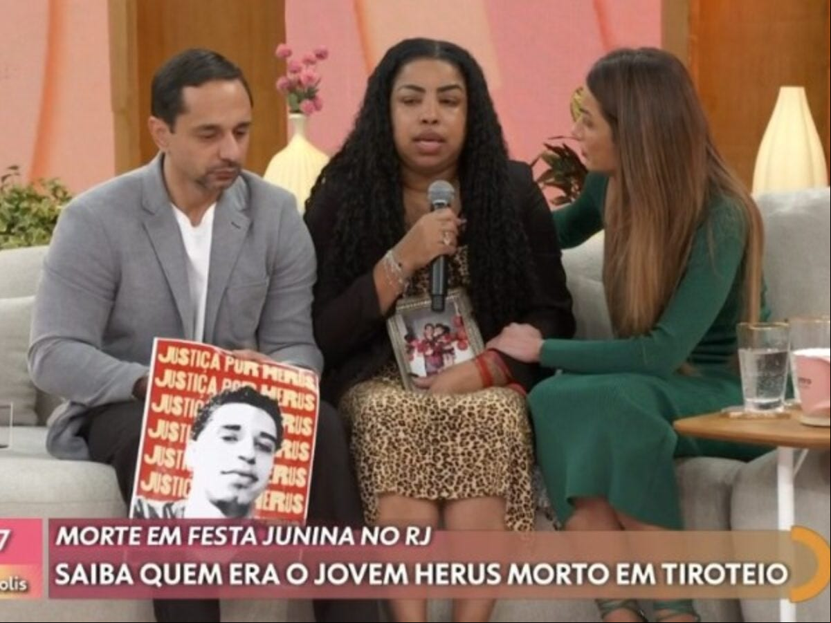 Patrícia Poeta é criticada após explorar luto de mãe que teve filho morto pelo Bope