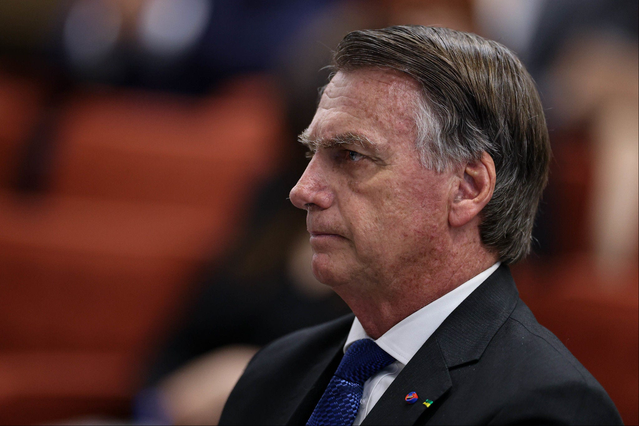 Jair Bolsonaro foi interrogado no STF na companhia de dois de seus advogados 