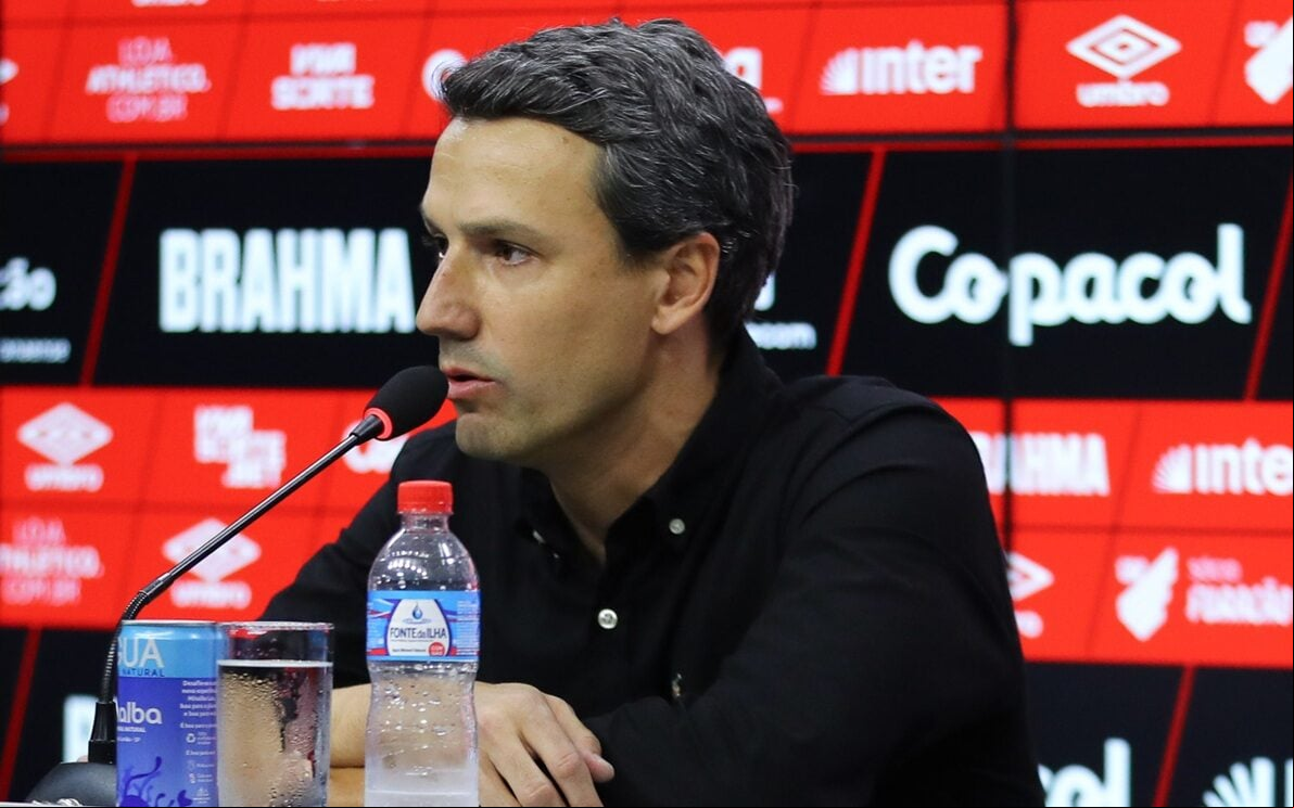 Rodrigo Possebon foi comunicação da saída do Athletico nesta quarta-feira (11). Foto: José Tramontin/Athletico